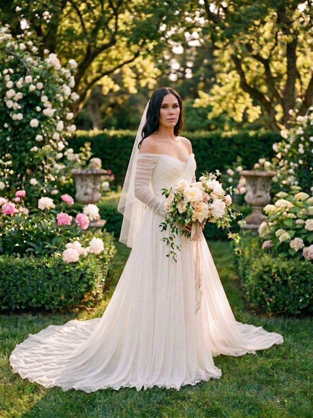 NWT Wtoo by Watters Miles Size 4 Bridal Gown | Off Shoulder | Ivory